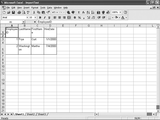 For some reason, you get two rows for one when you bring a Word table into Excel 97.