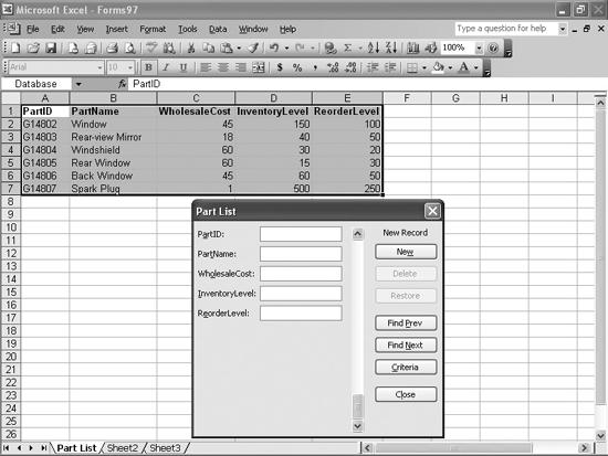 Data forms present a cleaner interface for entering data into your worksheets.