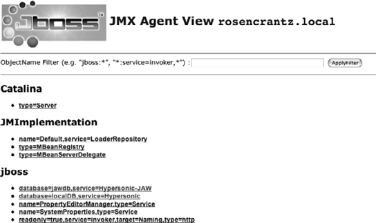 The JBoss JMX-Console