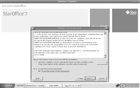 The StarOffice Software License Agreement