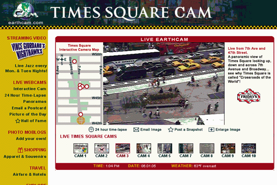 Times Square via Live Earthcam