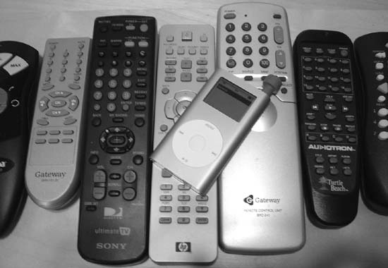 One iPod to control a collection of remotes