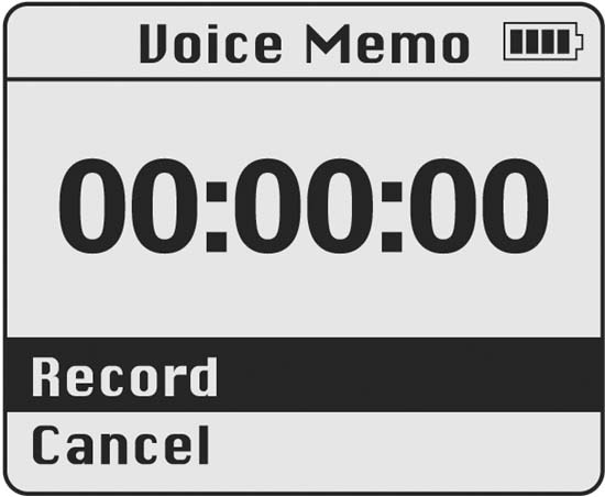 The default Voice Recorder interface