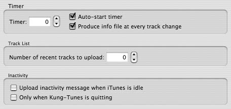 Timer settings in the Kung-Tunes Preferences dialog