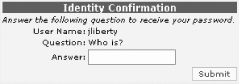 Confirming the user’s identity