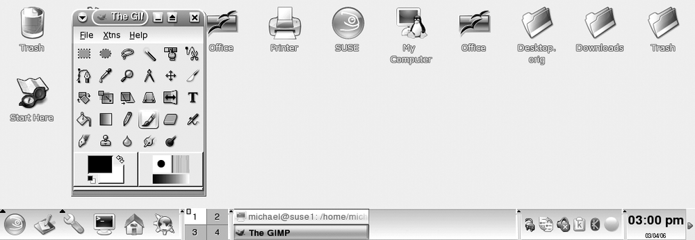 A typical KDE desktop