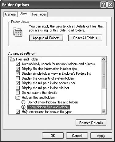 Change the default display settings, so you can see the files and folders that Windows hides.