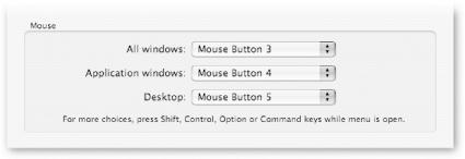 Use the Mouse section of the Exposé System Preferences panel to assign the Exposé activation keys to your extra mouse buttons.