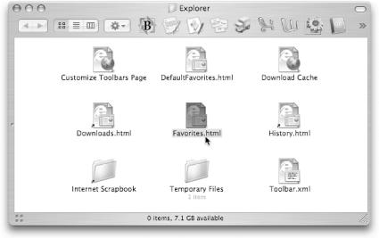 This sneaky little file contains a concise list of all your Mac OS 9 Favorites (bookmarks). It’s inside your System Folder → Preferences → Explorer folder.