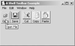 Toolbar button with tool-tip text