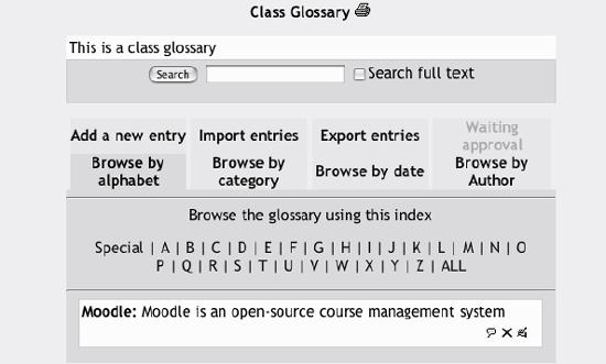 Main glossary page