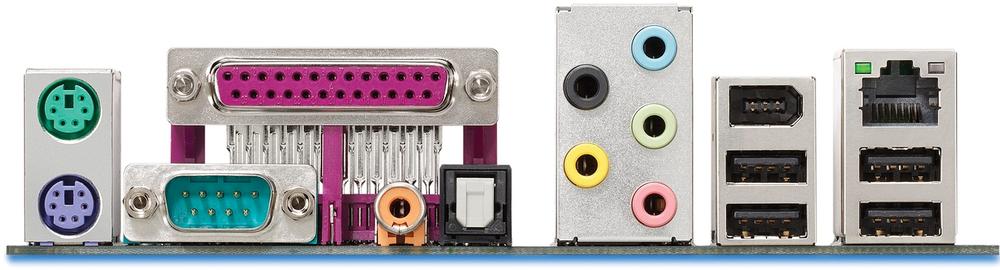 Rear I/O panel connectors (image courtesy of Intel Corporation)