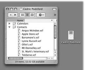 To access your iPod’s Contacts folder, have the iPod connected to your computer and set up as a FireWire disk. At that point, you can open the iPod icon and locate the Contacts folder, which houses contacts from various programs in vCard format (.vcf).