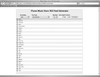 The iTunes Music Store RSS Generator