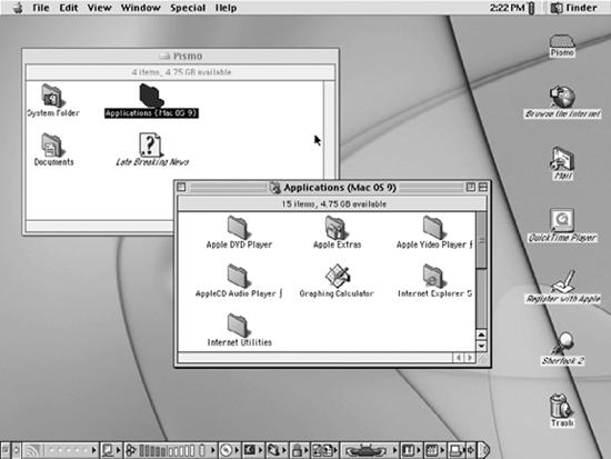 The Mac OS 9 desktop