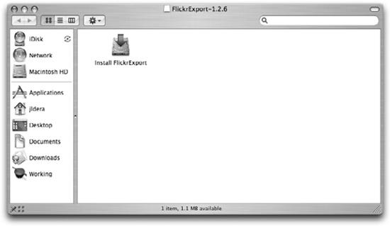 A disk image mounted in the Finder