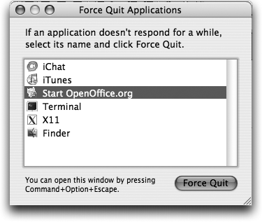 Force Quit doesn’t show all running applications