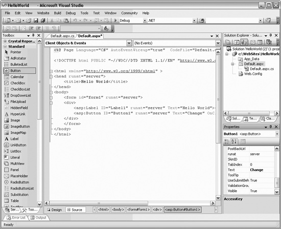 Typical IDE layout