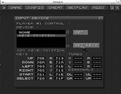 The Input Device menu in ZSNES