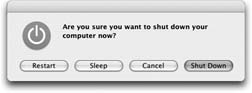 Once the Shut Down dialog box appears, you can press the S key instead of clicking Sleep, R for Restart, Esc for Cancel, or Enter for Shut Down.