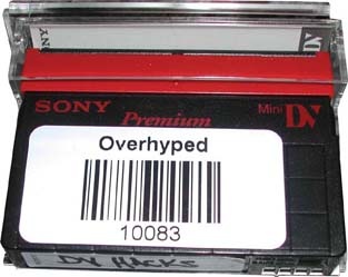 A barcoded tape label