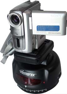 Sony Camcorder on a Memorex Pan-O-Matic base