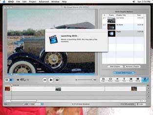 Creating an iDVD project in iMovie