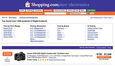 At (a price-comparison site), start by searching for the brand, price range, or resolution you want. Then sort the results by the store’s customer rating. Buy your camera from a store that has been rated with four stars or more. Watch out for low prices that come with ridiculously inflated “shipping” charges.
