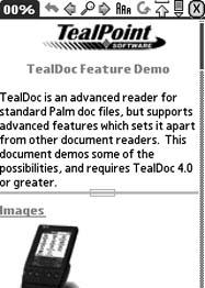 TealDoc showing a sample document