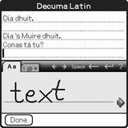 Entering text with Decuma