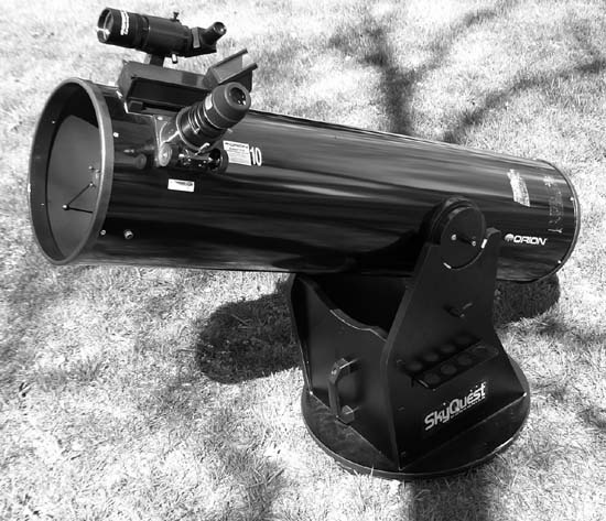 A typical tube Dobsonian telescope
