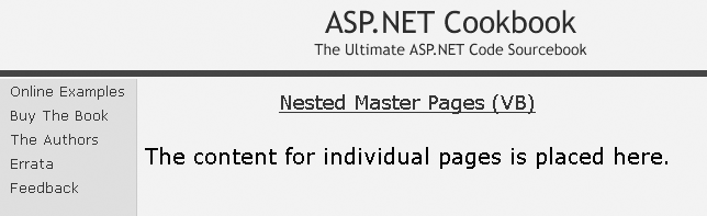 Nested master page example output