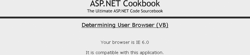 Determining the userâs browser