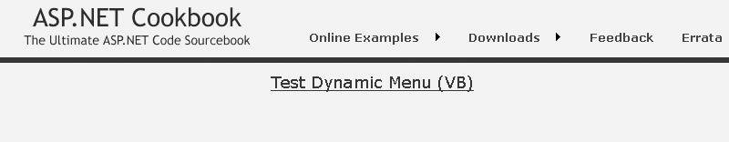 Dynamic menu in static state
