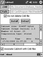 Using CabInstl to install FeederReader