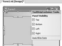 Filling the entire form with the ToolStripContainer control