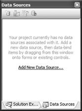 The Data Sources window