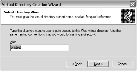Creating a virtual directory