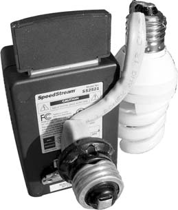 The AP, Edison connector, and bulb connected with romex