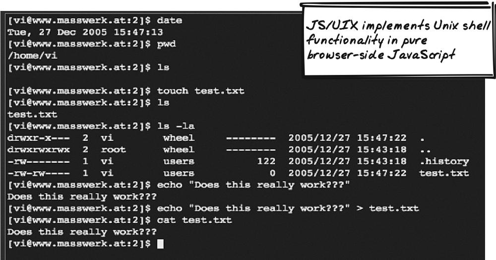 JS/UIX shell