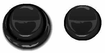Visible button (left) compared with final Hit state (right)