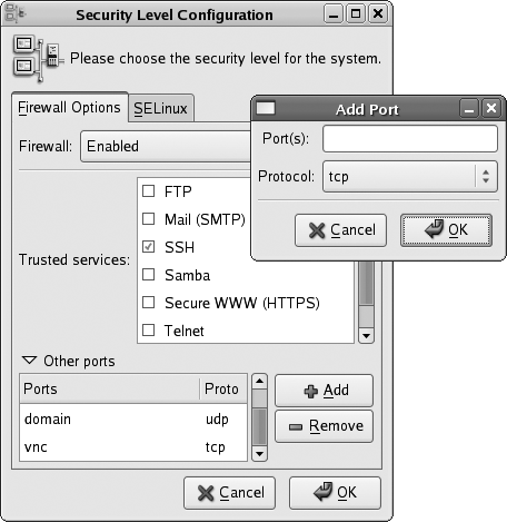 Configuring other ports