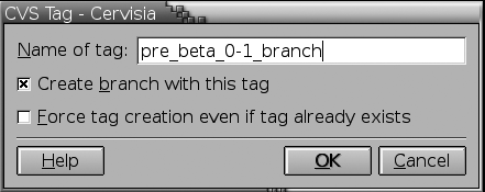 Creating a branch in Cervisia