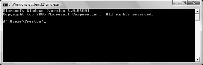 The Command Prompt window