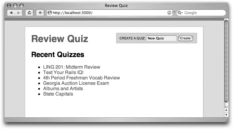 Review Quiz home