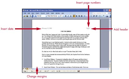7. Formatting Pages - Easy Microsoft® Office Word 2003 [Book]