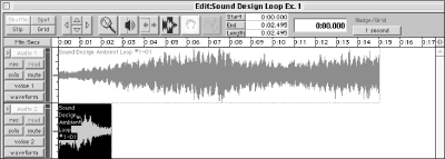 The original audio file with the last two seconds cut and pasted into audio track 2
