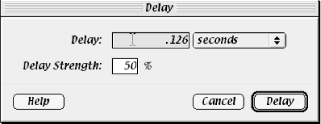 The SoundEdit 16 Delay dialog