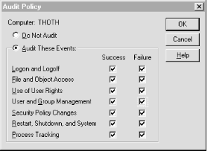 Setting an Audit Policy