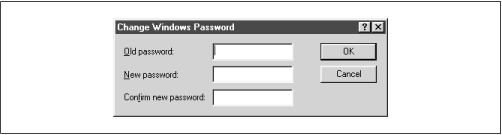 The Change Windows Password dialog box